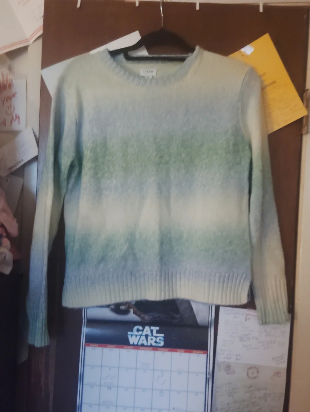 J.CREW Green/Blue Ombre Striped Sweater XS
